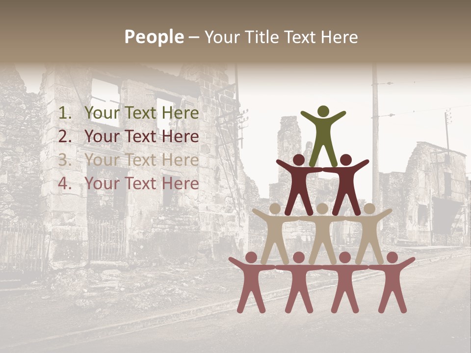 Paese Caduti Crollo PowerPoint Template