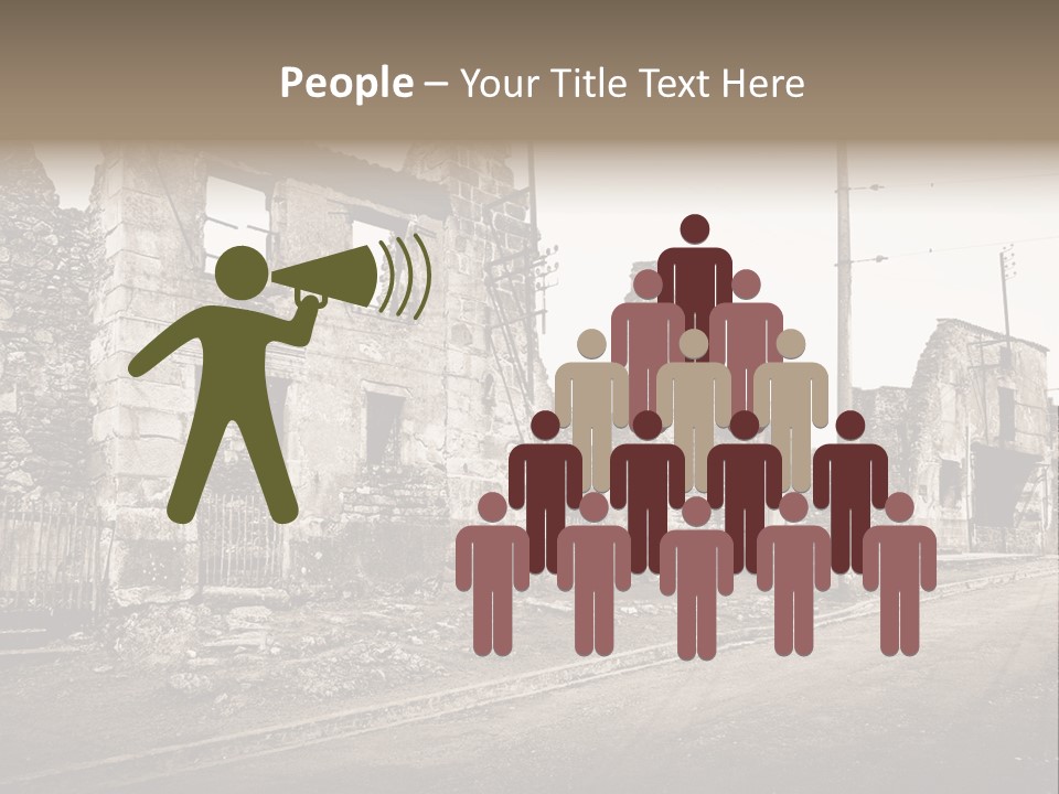 Paese Caduti Crollo PowerPoint Template