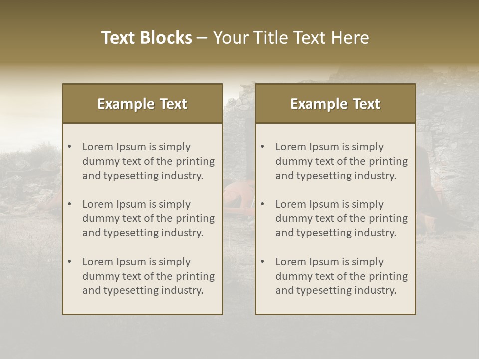 Macerie Martiri Rovine PowerPoint Template