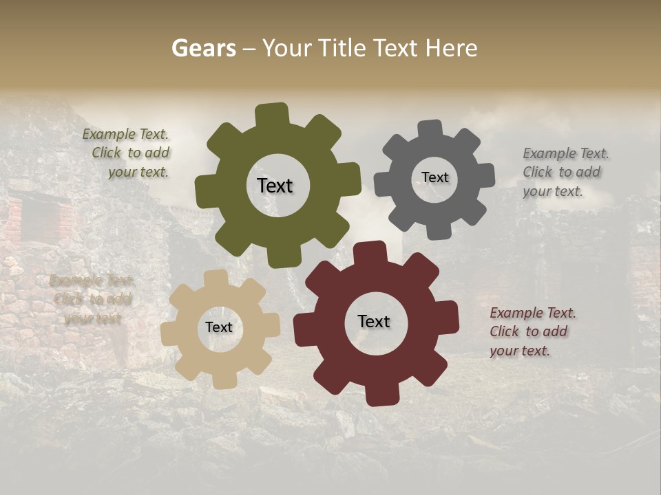 Red Wood Santa Claus PowerPoint Template