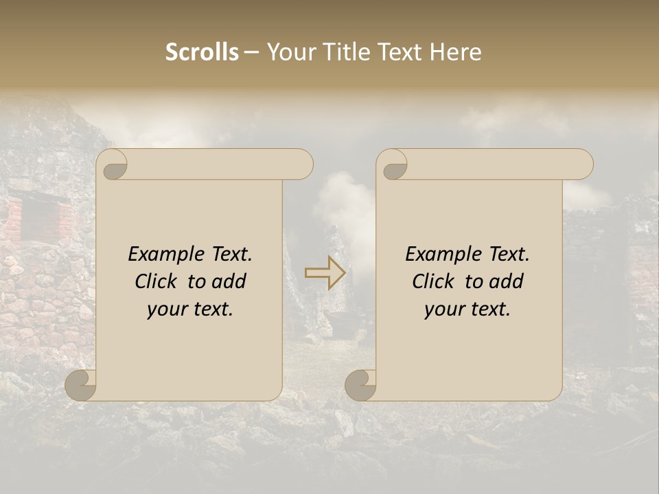 Red Wood Santa Claus PowerPoint Template