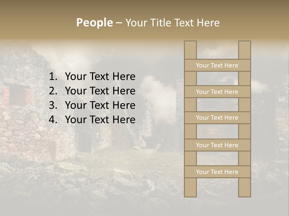 Red Wood Santa Claus PowerPoint Template