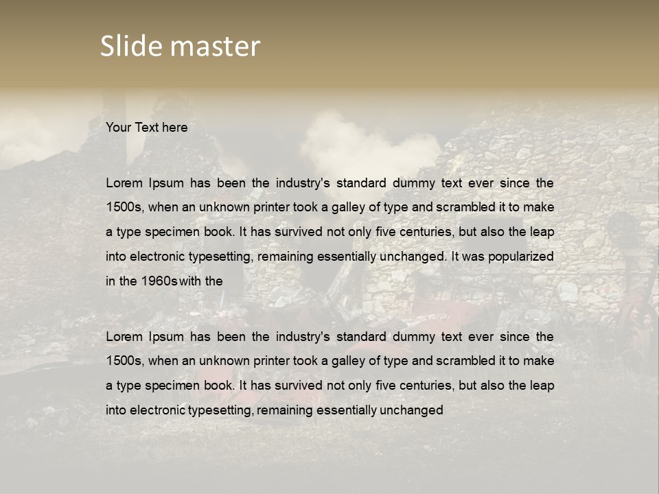 Caduti Distrutta Commemorazione PowerPoint Template