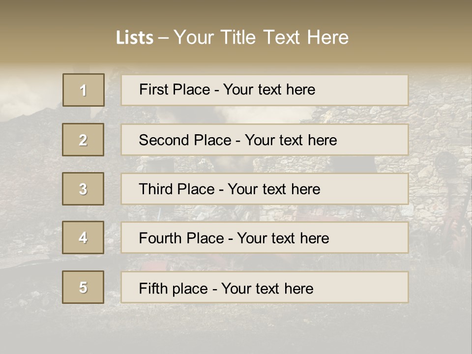 Caduti Distrutta Commemorazione PowerPoint Template