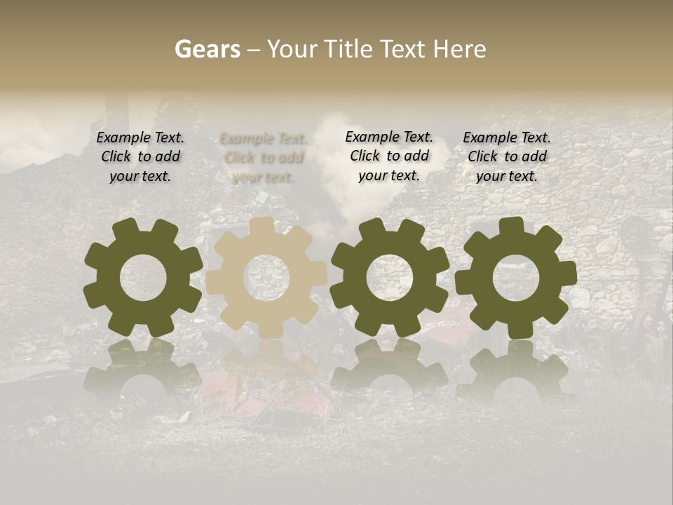 Caduti Distrutta Commemorazione PowerPoint Template