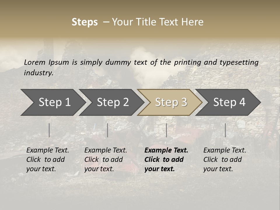 Caduti Distrutta Commemorazione PowerPoint Template