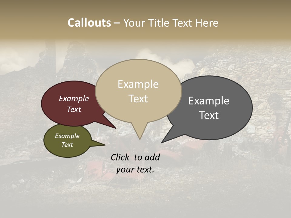Caduti Distrutta Commemorazione PowerPoint Template
