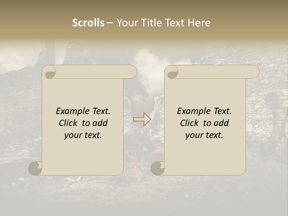 Caduti Distrutta Commemorazione PowerPoint Template