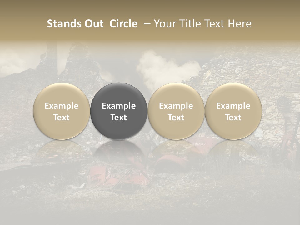 Caduti Distrutta Commemorazione PowerPoint Template