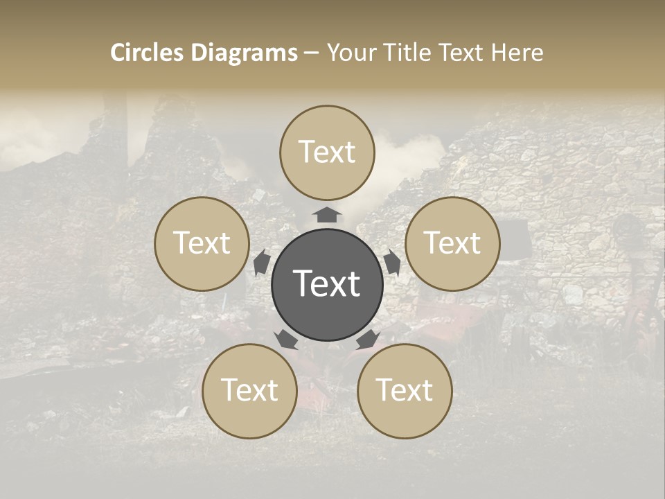 Caduti Distrutta Commemorazione PowerPoint Template