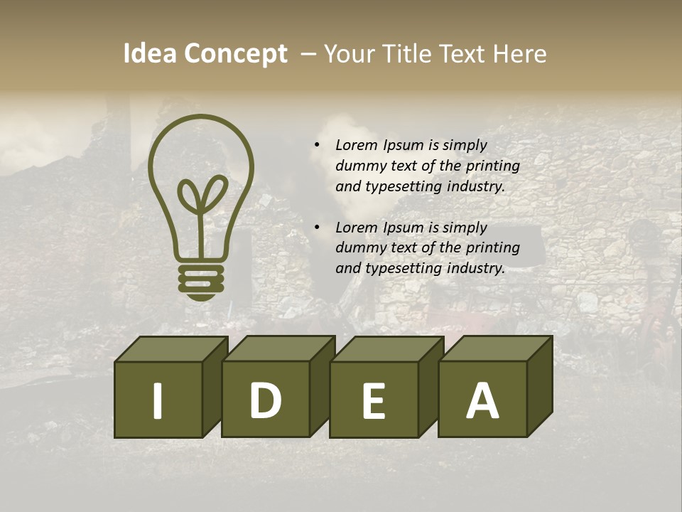 Caduti Distrutta Commemorazione PowerPoint Template