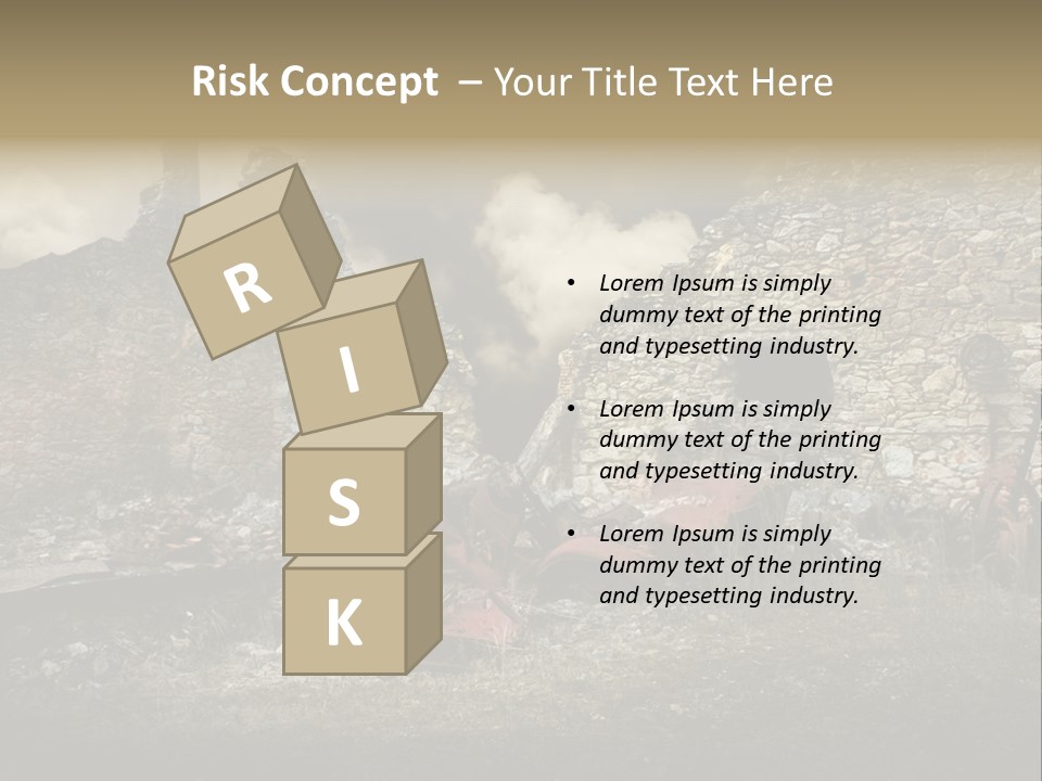 Caduti Distrutta Commemorazione PowerPoint Template