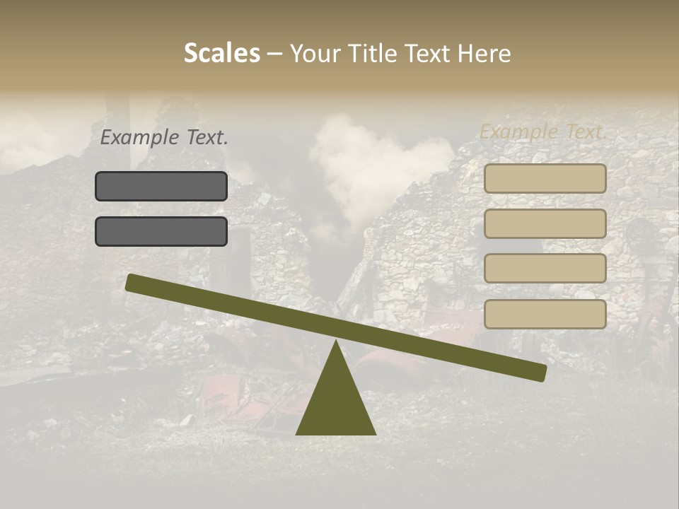 Caduti Distrutta Commemorazione PowerPoint Template