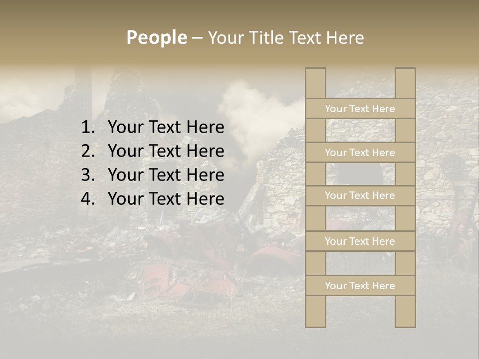 Caduti Distrutta Commemorazione PowerPoint Template