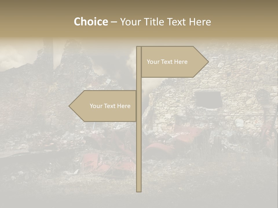 Caduti Distrutta Commemorazione PowerPoint Template