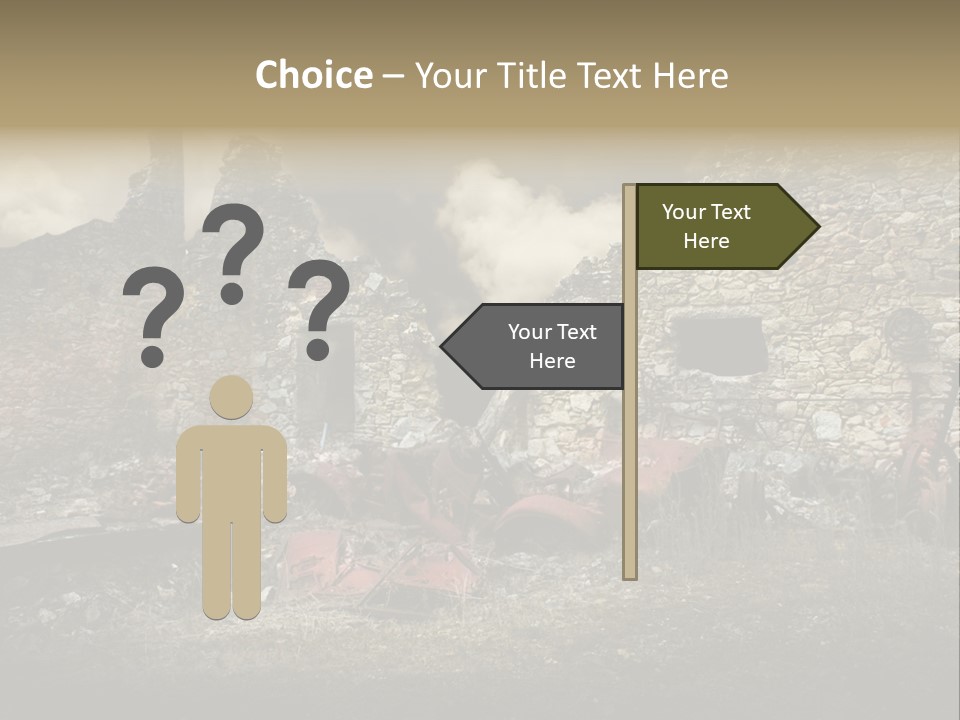 Caduti Distrutta Commemorazione PowerPoint Template