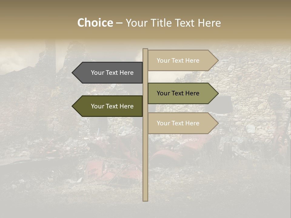 Caduti Distrutta Commemorazione PowerPoint Template
