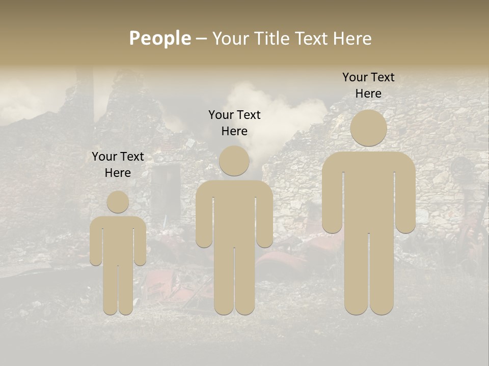 Caduti Distrutta Commemorazione PowerPoint Template