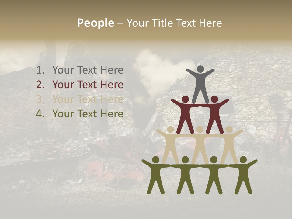 Caduti Distrutta Commemorazione PowerPoint Template