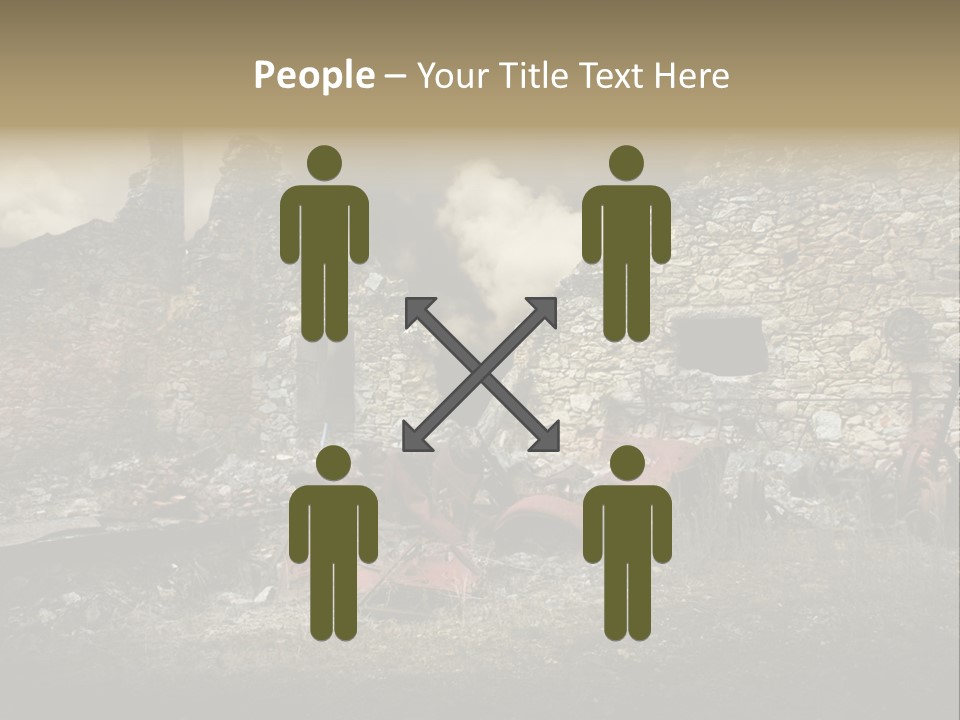 Caduti Distrutta Commemorazione PowerPoint Template