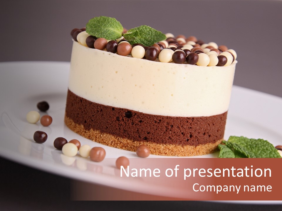 Cuisine Candy Cheesecake PowerPoint Template