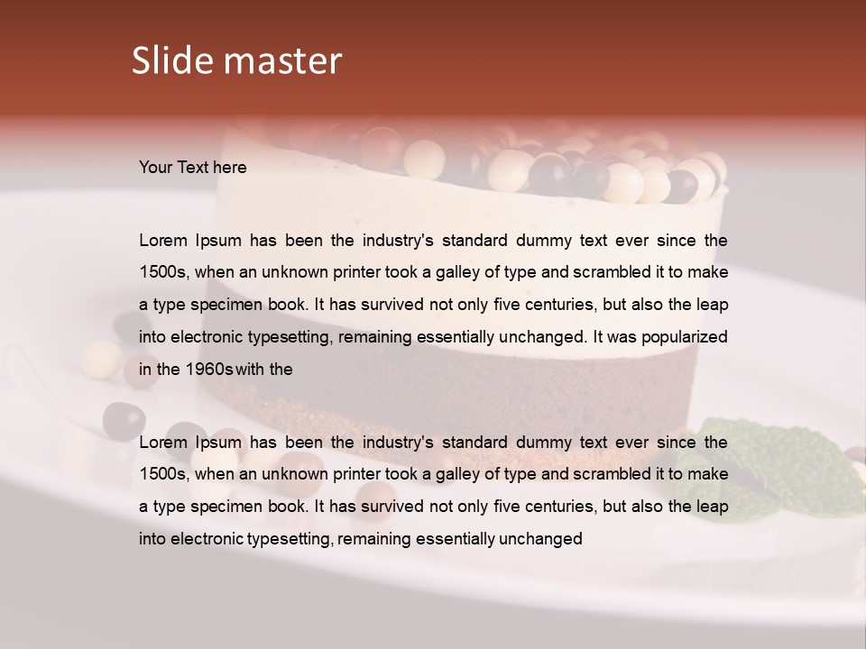 Cuisine Candy Cheesecake PowerPoint Template