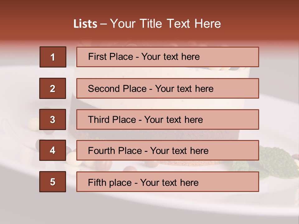 Cuisine Candy Cheesecake PowerPoint Template