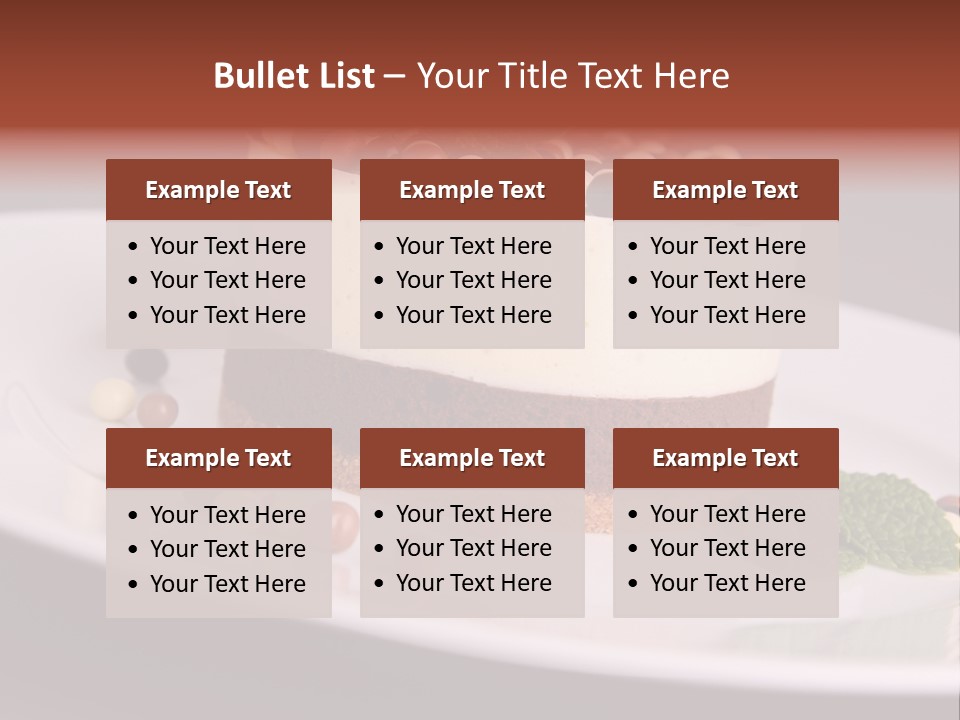 Cuisine Candy Cheesecake PowerPoint Template