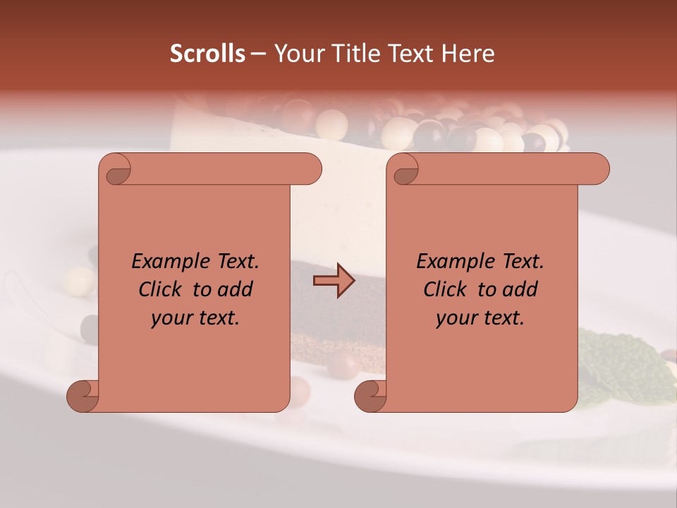 Cuisine Candy Cheesecake PowerPoint Template