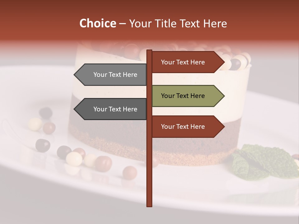 Cuisine Candy Cheesecake PowerPoint Template