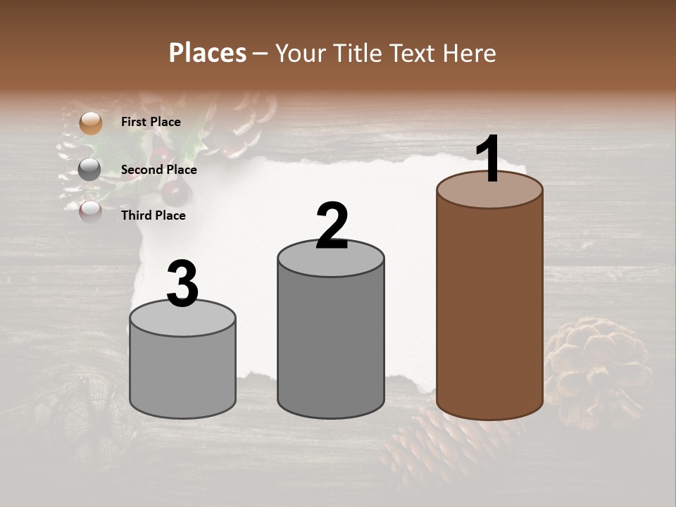 Red Wood Santa Claus PowerPoint Template