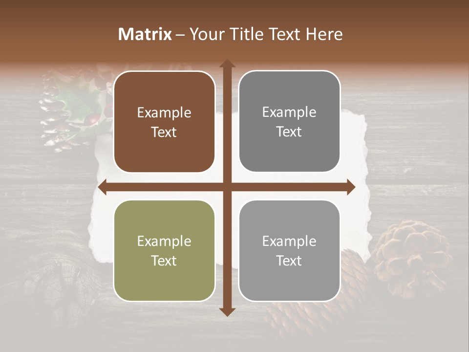 Red Wood Santa Claus PowerPoint Template