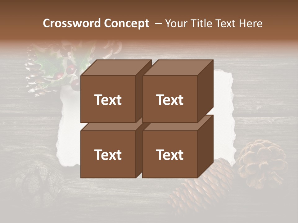 Red Wood Santa Claus PowerPoint Template