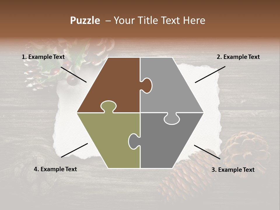 Red Wood Santa Claus PowerPoint Template