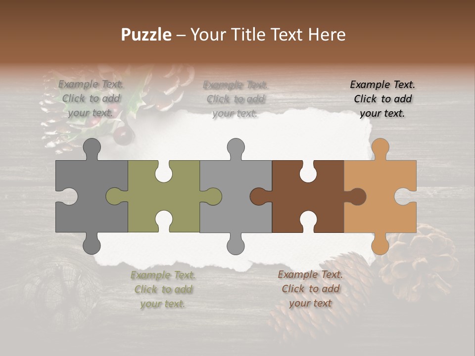 Red Wood Santa Claus PowerPoint Template