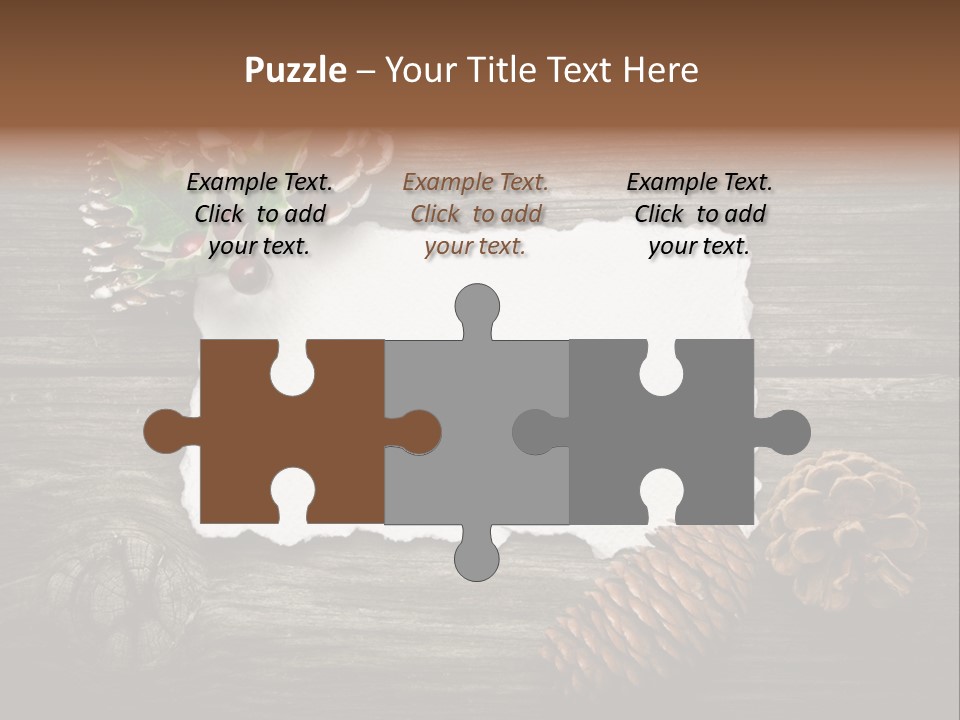 Red Wood Santa Claus PowerPoint Template