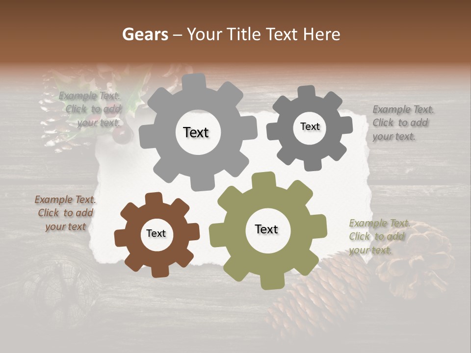 Red Wood Santa Claus PowerPoint Template