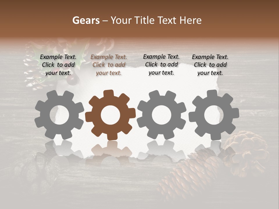 Red Wood Santa Claus PowerPoint Template