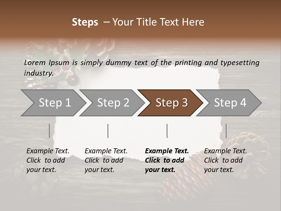 Red Wood Santa Claus PowerPoint Template