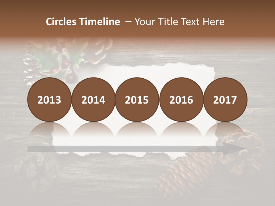 Red Wood Santa Claus PowerPoint Template