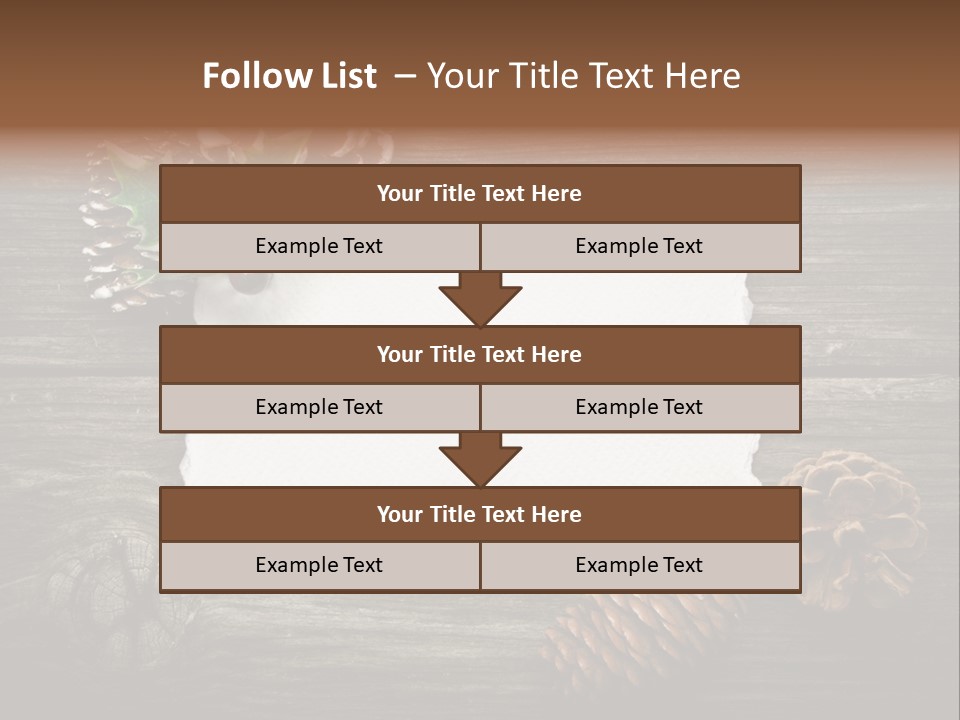 Red Wood Santa Claus PowerPoint Template