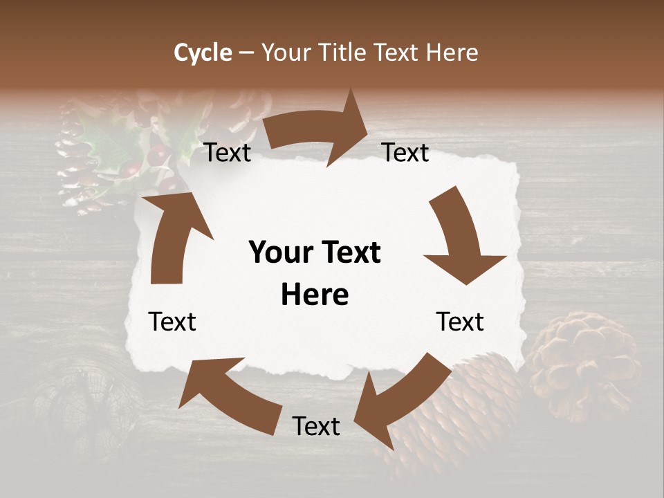 Red Wood Santa Claus PowerPoint Template