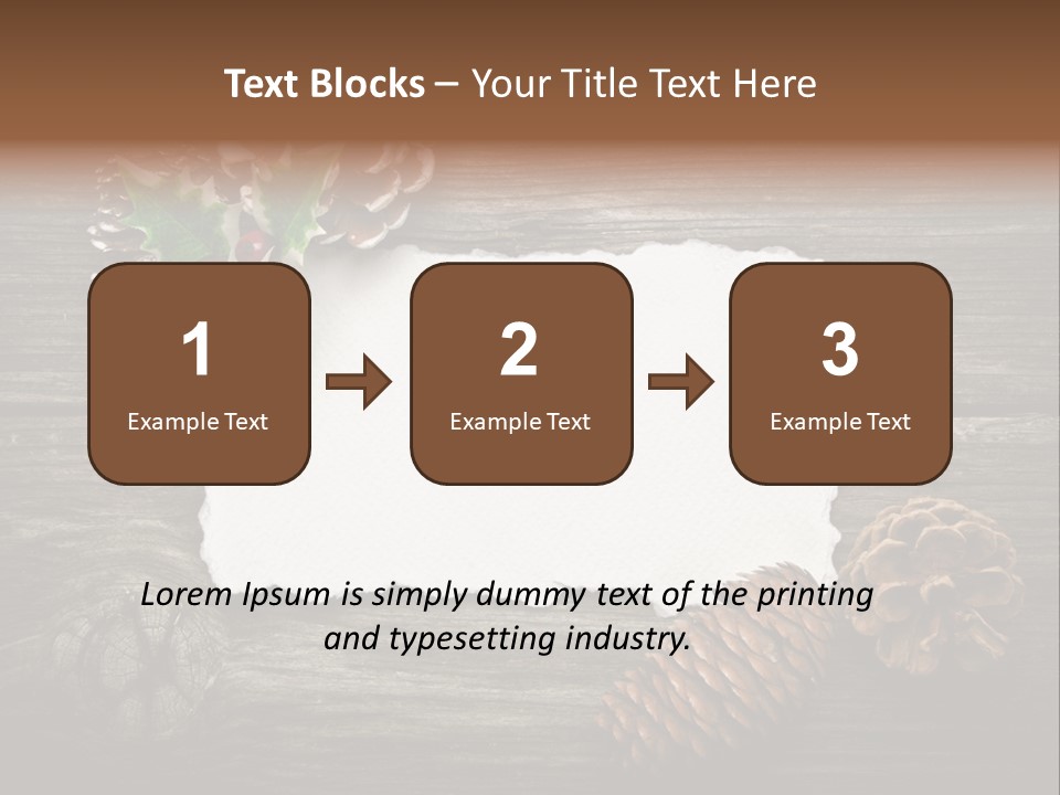 Red Wood Santa Claus PowerPoint Template