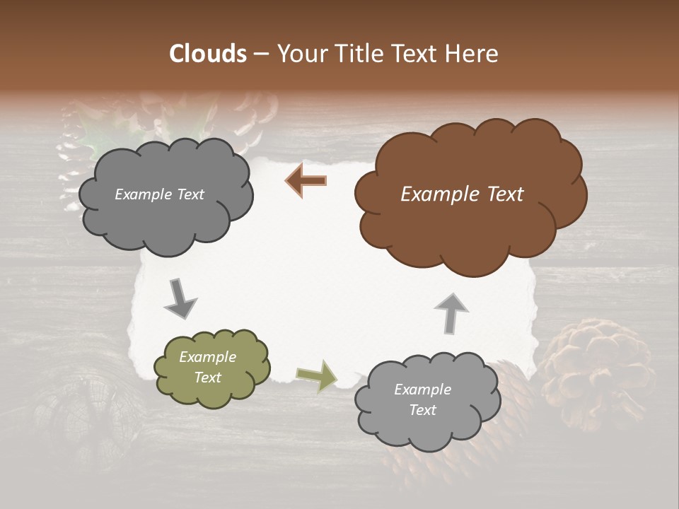 Red Wood Santa Claus PowerPoint Template