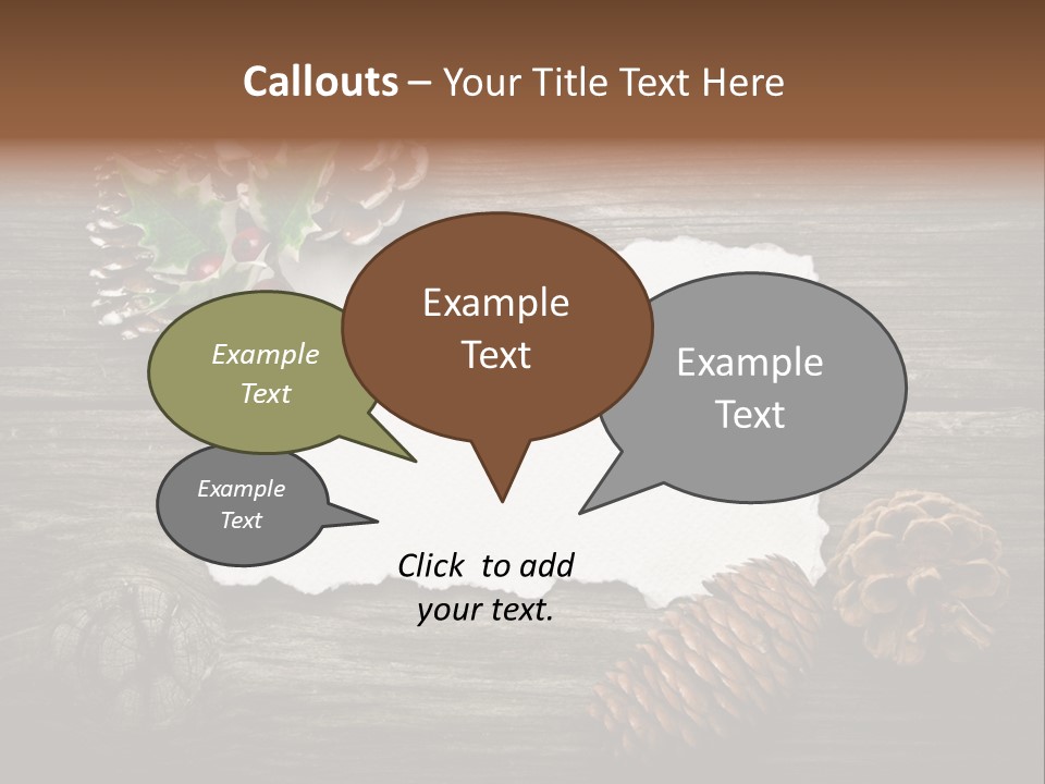 Red Wood Santa Claus PowerPoint Template