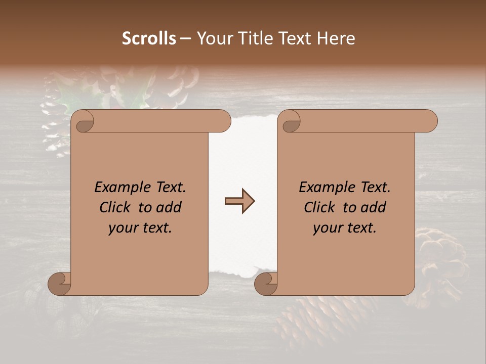 Red Wood Santa Claus PowerPoint Template