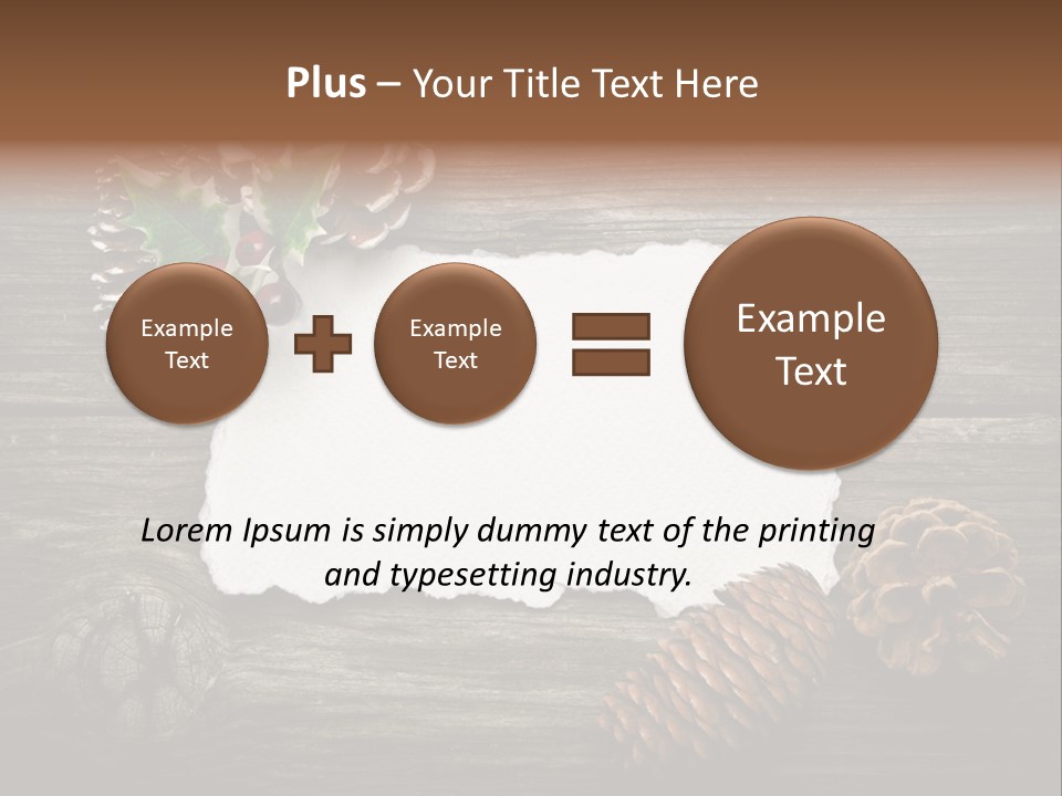 Red Wood Santa Claus PowerPoint Template