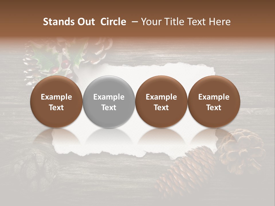 Red Wood Santa Claus PowerPoint Template