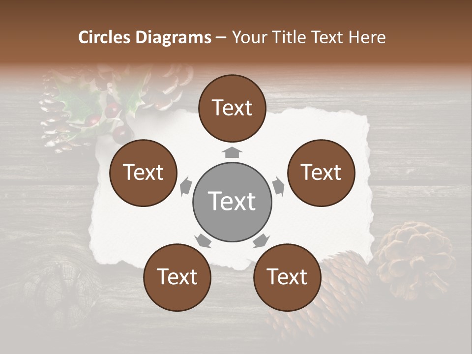 Red Wood Santa Claus PowerPoint Template