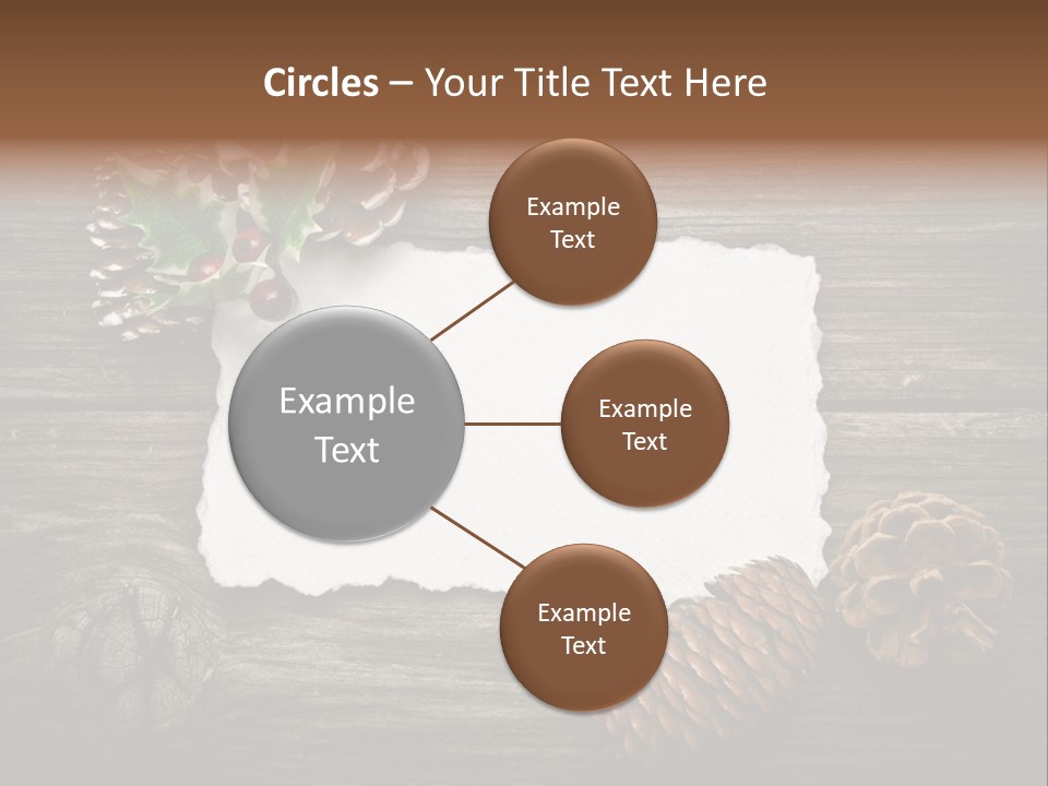 Red Wood Santa Claus PowerPoint Template